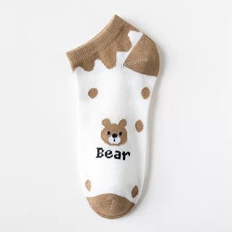 Kaos Kaki Beruang Coklat Cute Women Socks Import Kaos Kaki Berkualitas Brown Bear Kaos Kaki Lucu Korean Style