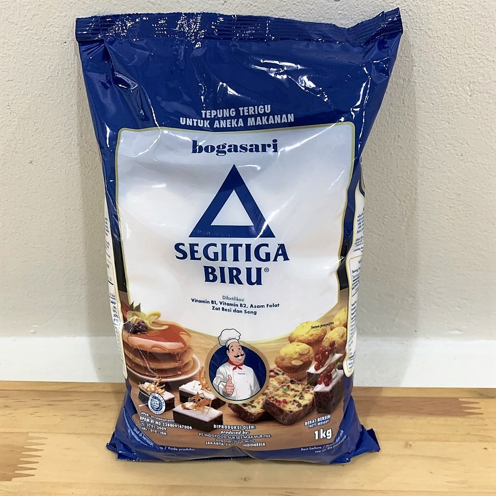 Pekanbaru Bogasari Tepung Terigu Premium Kunci Biru I Segitiga Biru I Cakra Kembar 1 Kg
