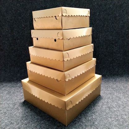 Pekanbaru Gold Cake Box / Kotak Kue Emas Dengan Display Berbagai Ukuran