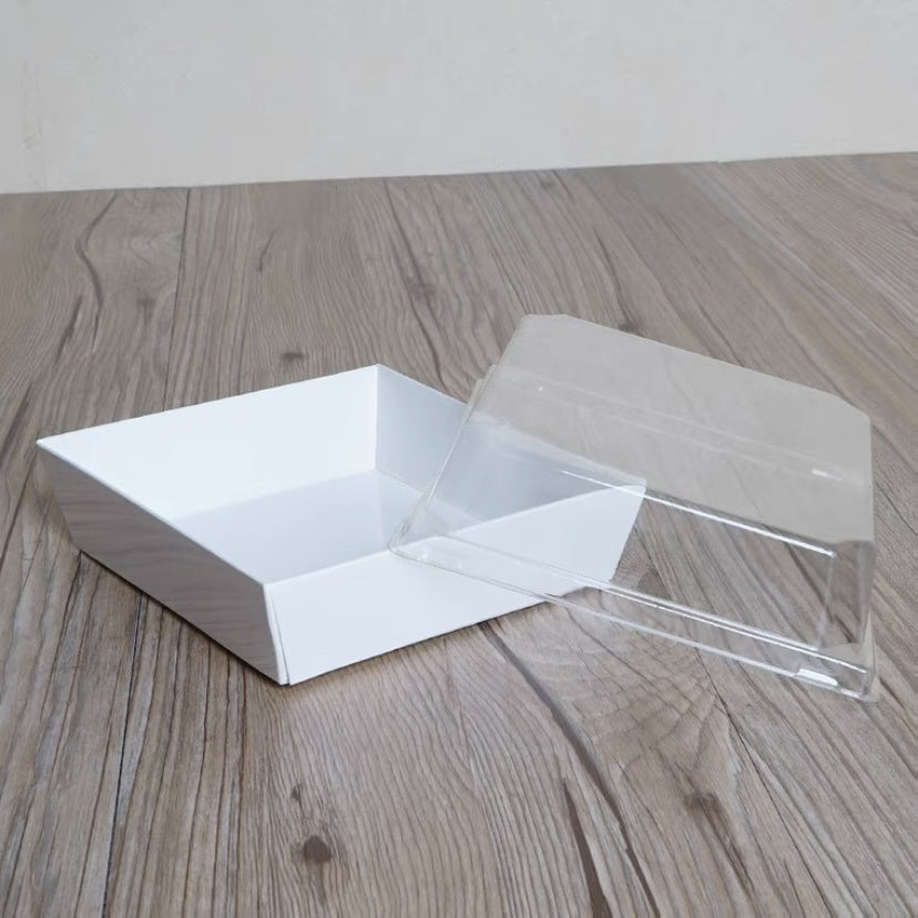 Pekanbaru Mini Cake Box / Kotak Kue Mini Warna Kraft Putih Dengan Tutup