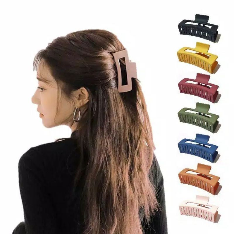 Pekanbaru Jepit Rambut Salon Korea Model Kotak/Persegi Bolong 8,5Cm / Jedai