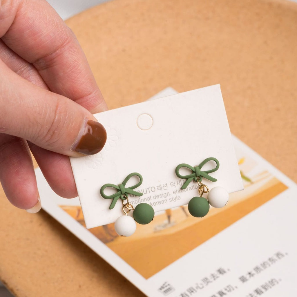 Anting Pita Bola Colorful Anting Lucu Unik Two Tone 2 Warna Cute Woman Earrings Anting Berkualitas Simple Elegan Korean Style
