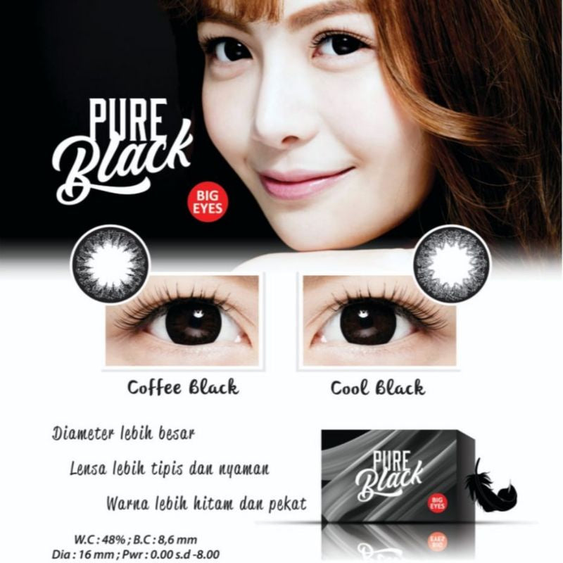 Pekanbaru Softlens Pure Black /Softlens 16Mm/Softlens Normal Minus