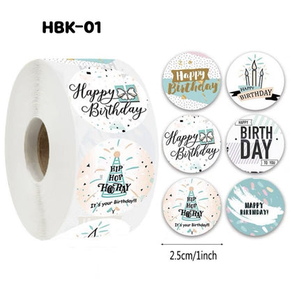 Pekanbaru Sticker / Stiker Hampers Happy Birthday Bulat Per Pack