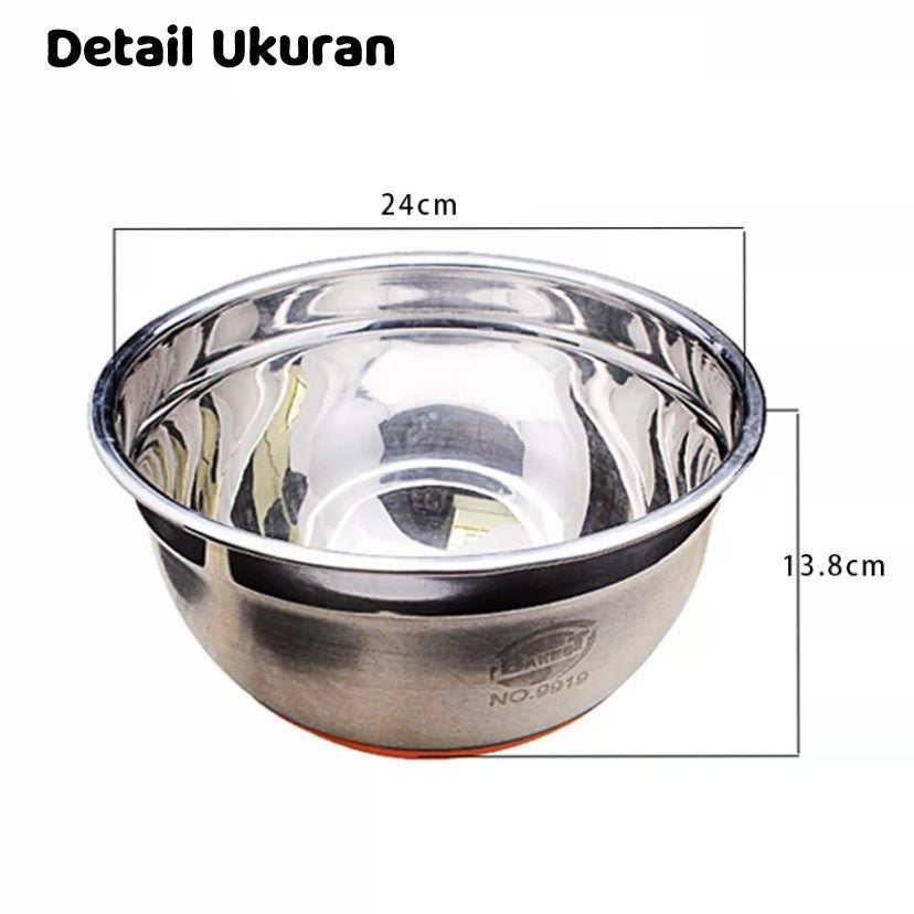 Pekanbaru Mixing Bowl Anti Slip / Mangkok Adonan Anti Licin