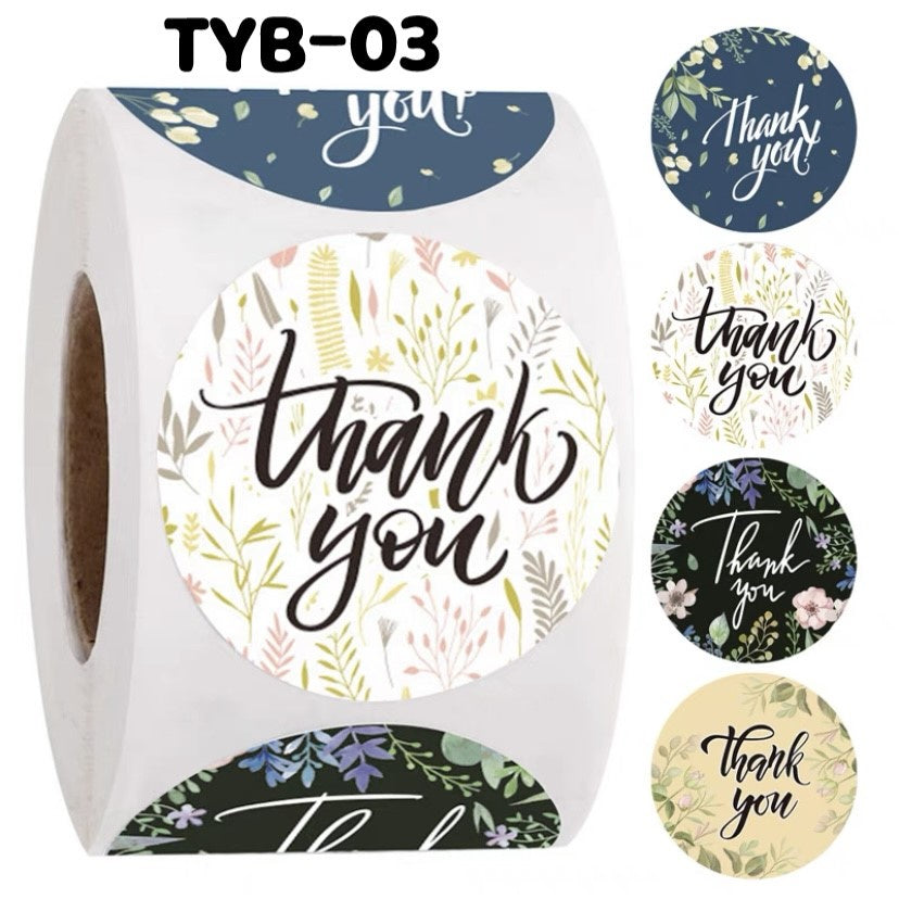 Pekanbaru Sticker / Stiker Hampers Bulat Thank You Per Pack