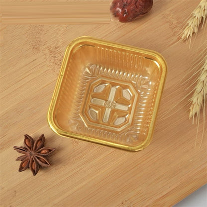 Pekanbaru Mooncake Tray / Alas Kue Bulan Warna Emas Dan Bening Berbagai Ukuran Per Pack