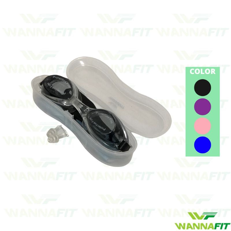 Pekanbaru Kacamata Renang Wannafit Anti Fog Uv Free Box Kacamata+Penutup Telinga