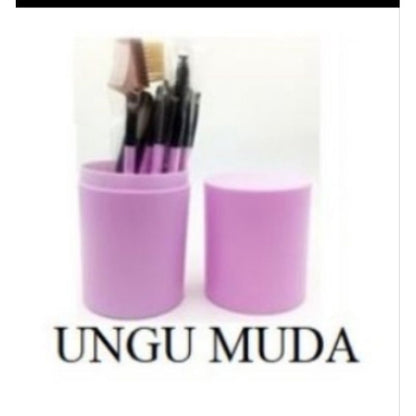 Pekanbaru (Isi 12Pcs) Kuas Make Up Tabung 12Pcs Make Up Brush 12 Set In 1 Tube Import Murah