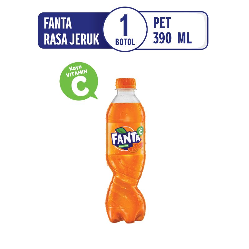 Pekanbaru Fanta Orange Pet 390Ml