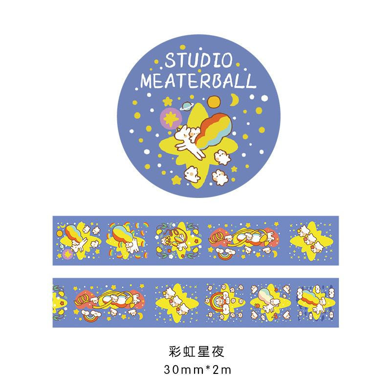Stiker Roll Motif Cartoon Unik Lucu Roll Tape Scrapbook DIY Stationary Sticker Kit Book Journal Decoration Selotip Washi Tape Kartun Jepang Dekorasi DIY