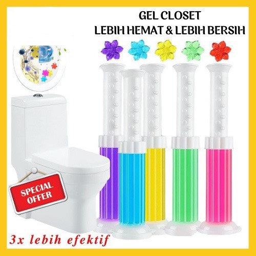HR-Toilet Cleaner Gel Pewangi Aromatic Pengharum Stempel Bunga Pembersih Closet WC Kamar Mandi Anti Bau