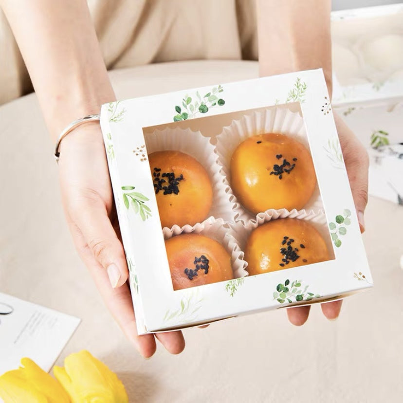 Pekanbaru Cake Box Ivory / Kotak Kue Putih Gambar Dengan Display