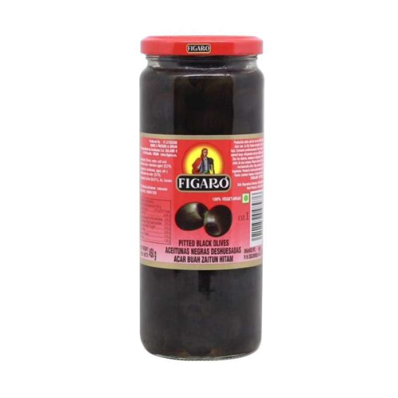 Pekanbaru Figaro Pitted Black Olive 450Gr Btl