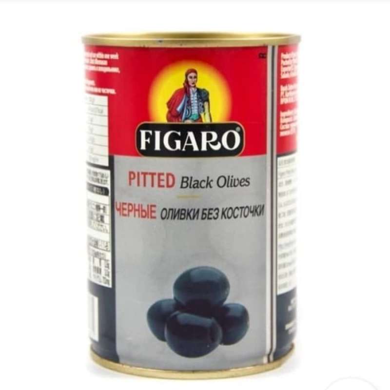 Pekanbaru Figaro Pitted Black Olive Can 400Gr