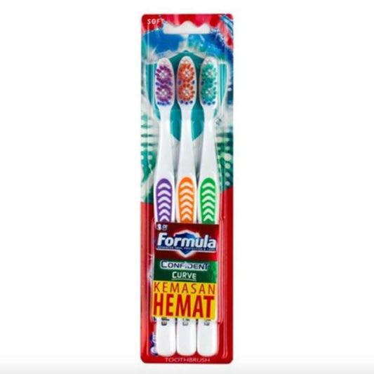 Pekanbaru Formula Toothbrush Confident Curve 3'S