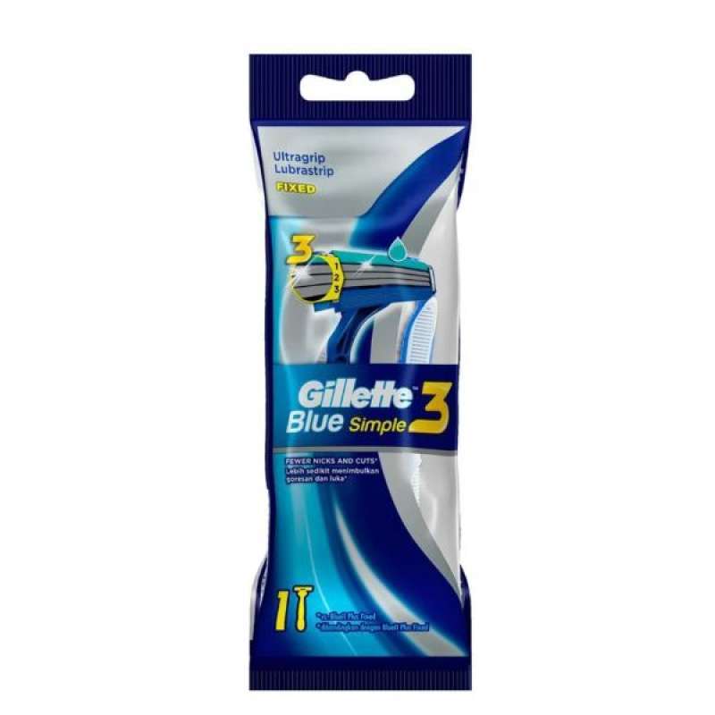 Pekanbaru Gillette Blue 3 Simple Razor 1'S