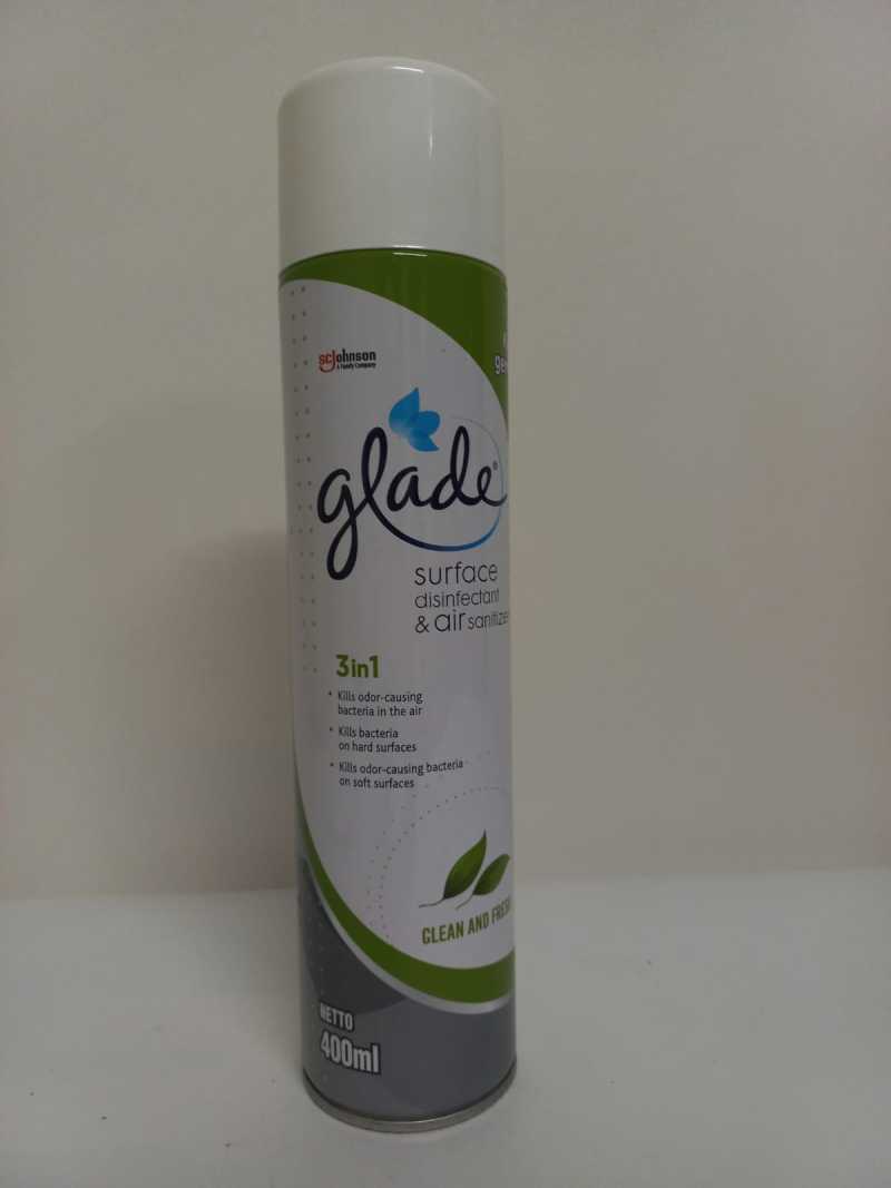 Pekanbaru GLADE 3IN1 DISINFECTANT CLEAN&FRESH 400M