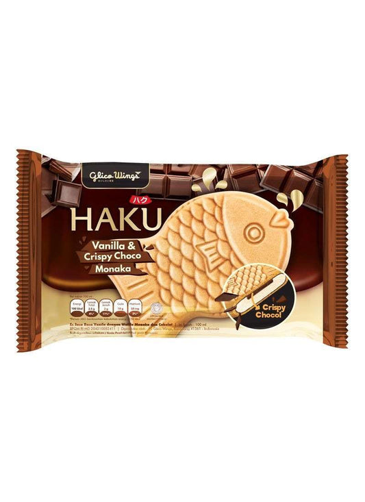 Pekanbaru Glico Haku Vnl&Crispy Choco Monaka 100Ml