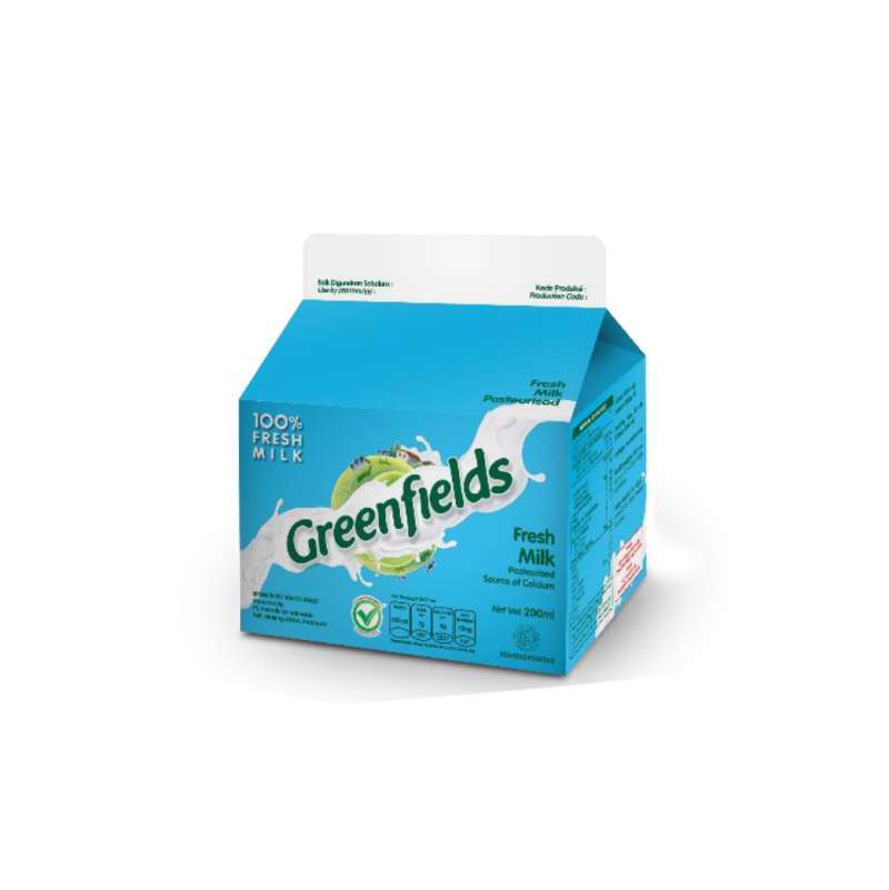 Pekanbaru Greenfields Fresh Milk Full Cream [200 Ml]