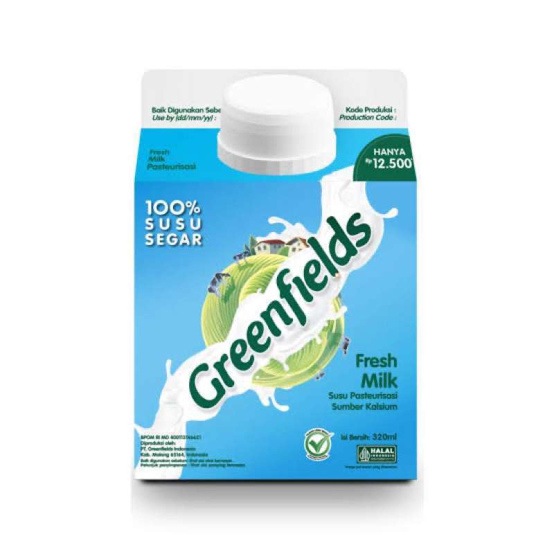Pekanbaru Greenfields Fresh Milk Full Cream 320 Ml