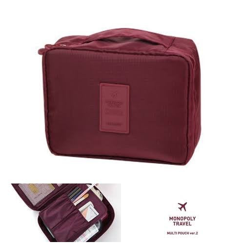 HR-Tas Kosmetik Multifungsi Kosmetik Pouch Tas Make Up Monopoly Makeup Multi Pouch Travel Import Murah Viral Souvenir Pesta Hadiah Kondangan