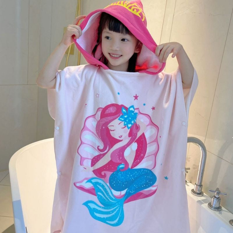 Pekanbaru Baju Handuk Mandi Anak Karakter / Handuk Ponco Topi