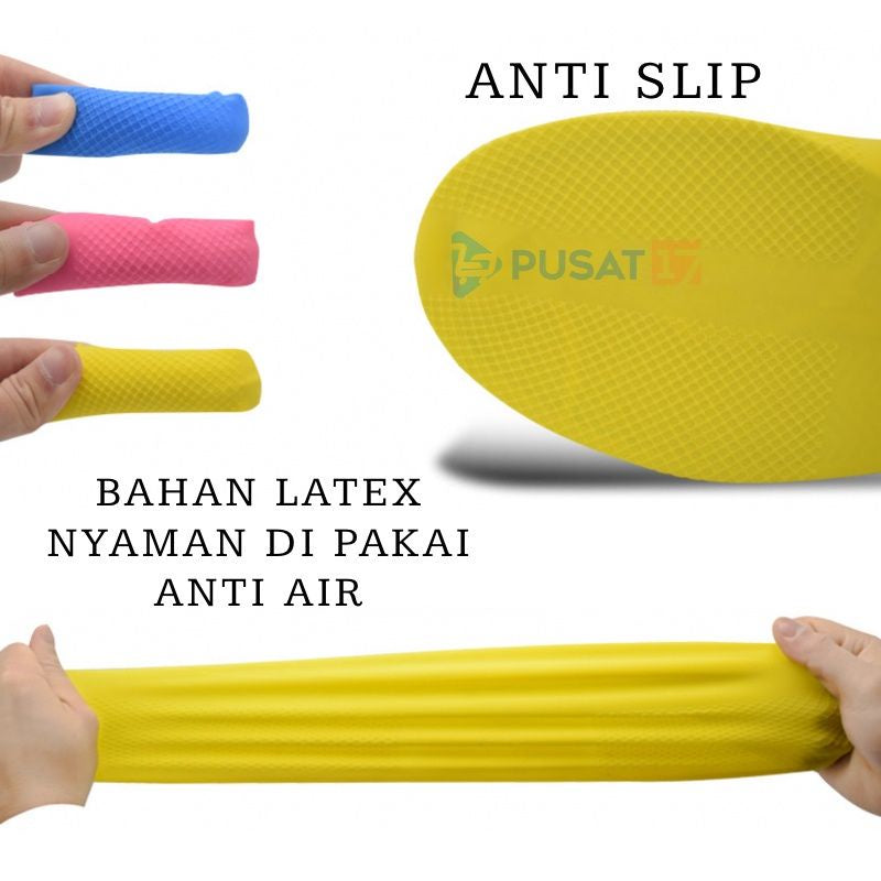 Pekanbaru Cover Sepatu Anti Air Bahan Karet Silikon Latex / Sarung
