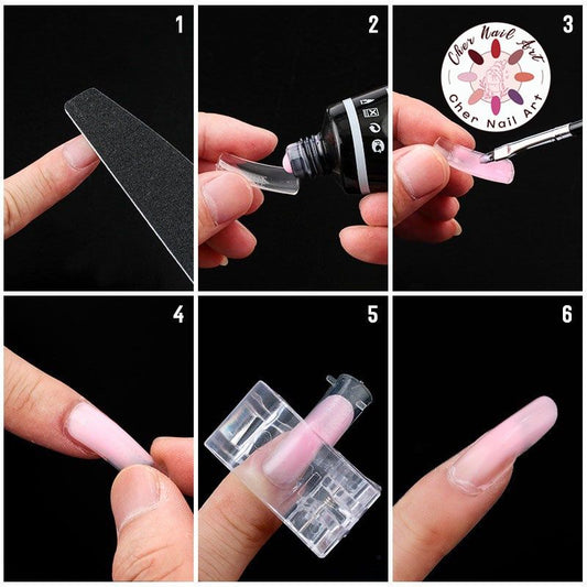 Pekanbaru Cetakan Polygel Isi 100Pcs/Kotak Cetakan Nail Tips For Finger Extention / Extension Mold