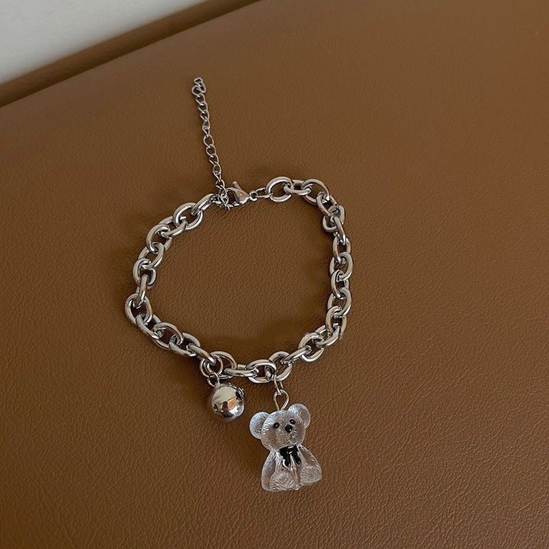 Pekanbaru Gelang Bracelets Fashion Swan Cuff Bracelet With Zircon Women Animal Bird