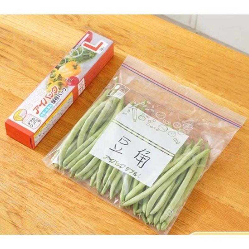 Plastik Klip Double Ziplock Reusable  Fresh Bag Kantong Kulkas Penyimpan Makanan