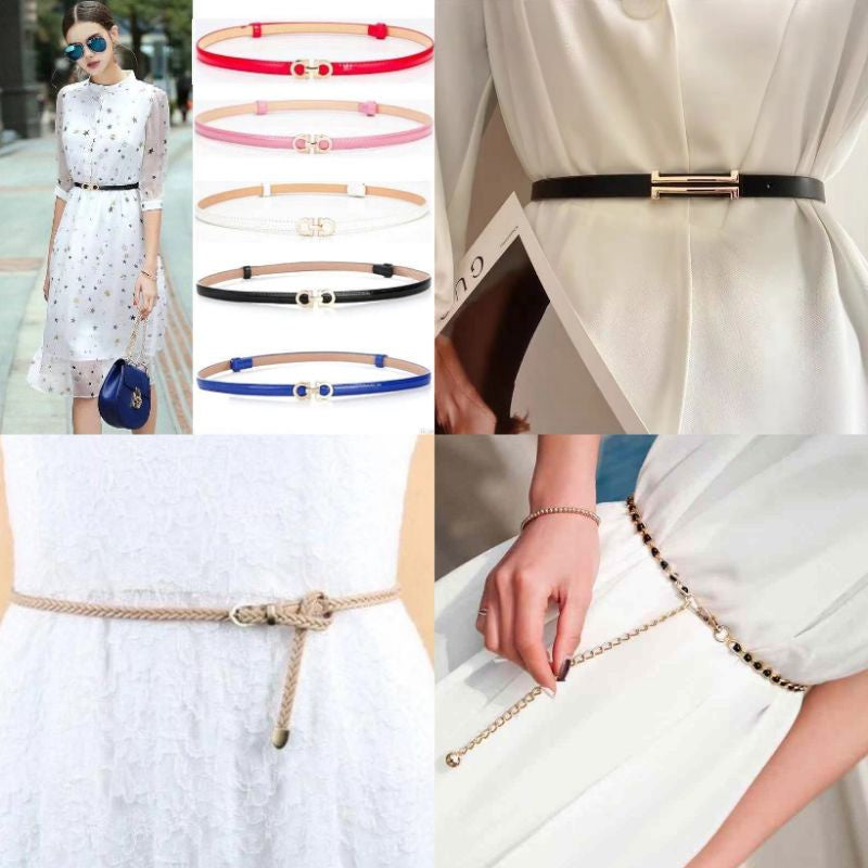 Pekanbaru Ikat Pinggang Gesper Belt Kecil Wanita Bahan Kulit Pu / Tali Pinggang Wanita / Gesper