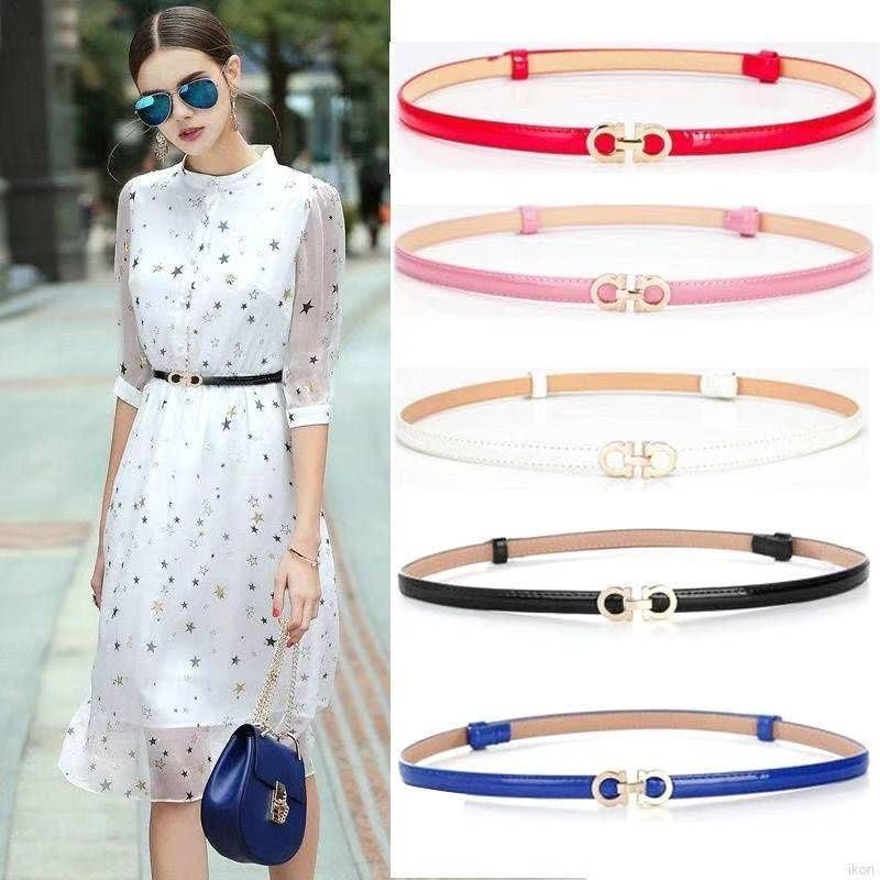 Pekanbaru Ikat Pinggang Gesper Belt Kecil Wanita Bahan Kulit Pu / Tali Pinggang Wanita / Gesper