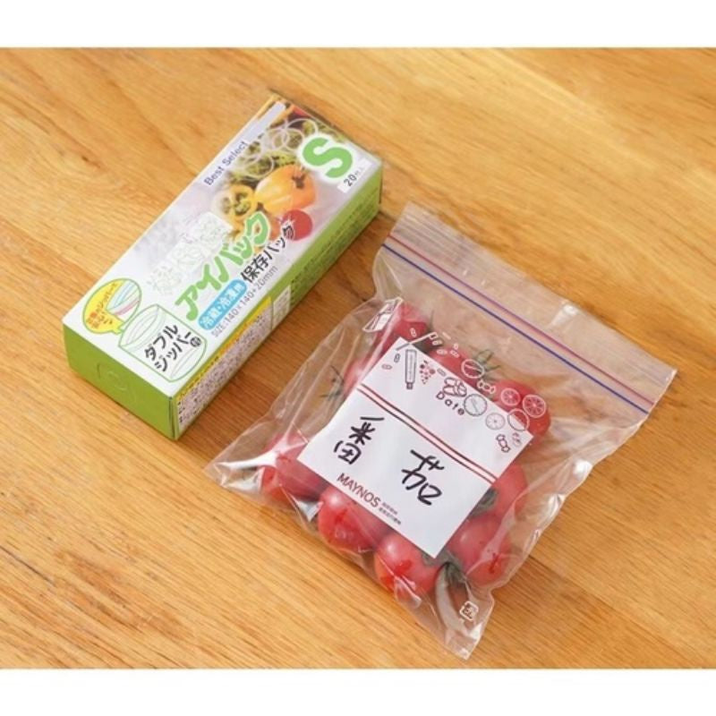 Plastik Klip Double Ziplock Reusable  Fresh Bag Kantong Kulkas Penyimpan Makanan