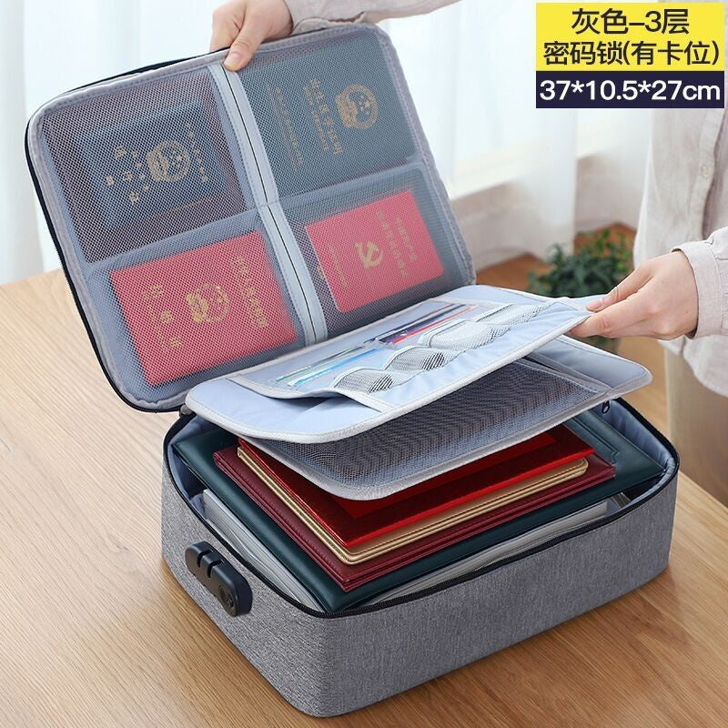 Pekanbaru Tas Dokumen Tempat Penyimpanan File Pasport Travel Bag Storage Box