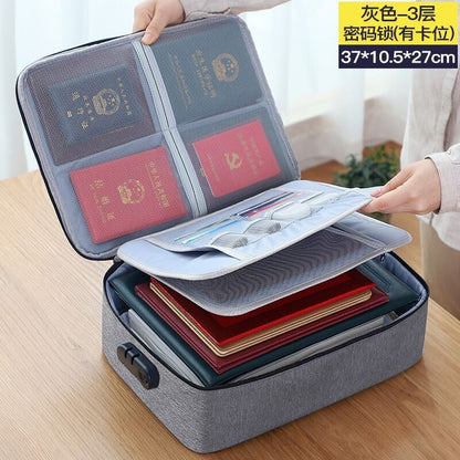 Pekanbaru Tas Dokumen Tempat Penyimpanan File Pasport Travel Bag Storage Box