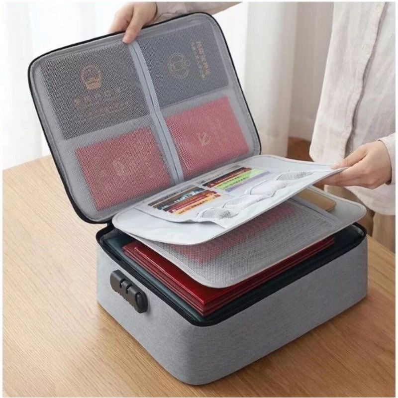 Pekanbaru Tas Dokumen Tempat Penyimpanan File Pasport Travel Bag Storage Box
