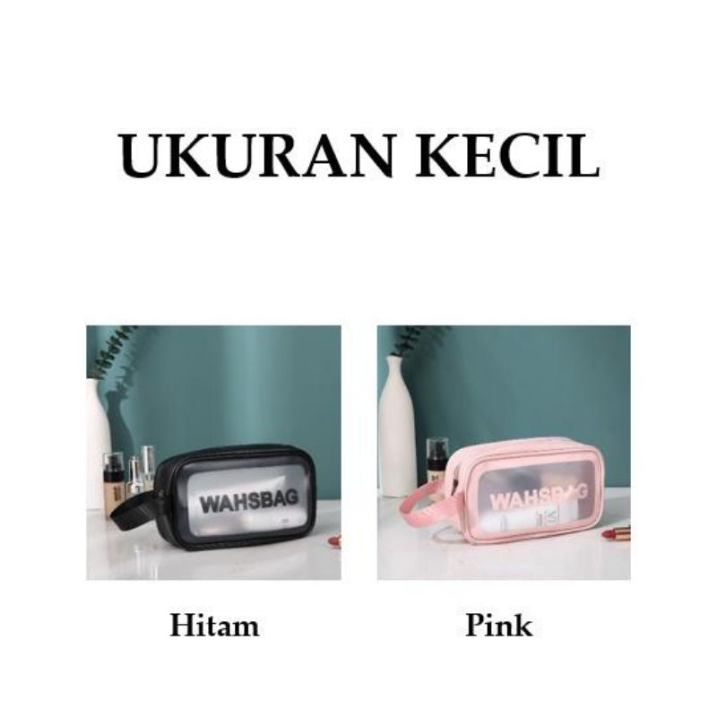Pekanbaru Tas Kosmetik Washbag Travel Pouch Make Up Organizer Transparan