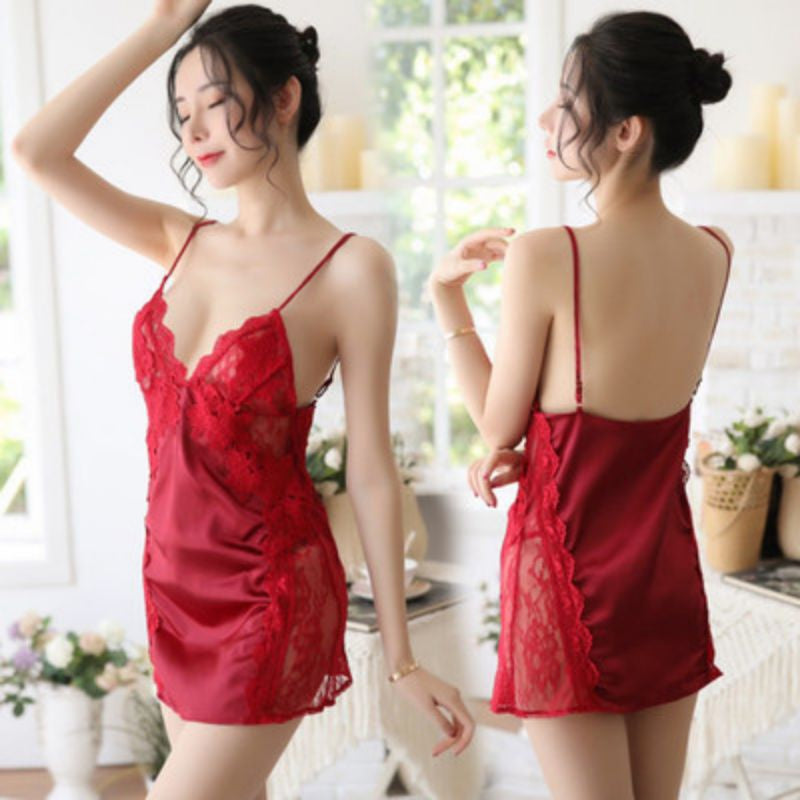 Pekanbaru Lingerie Seksi Set D-119 Hot Renda Samping Transparant Pakaian Dalam Baju Tidur Wanita Dewasa Seksi Baju Dinas Malam Panjang Premium
