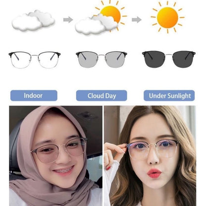 Pekanbaru Kacamata Lensa Photocromic Pria Dan Wanita / Kacamata Photocromic Normal