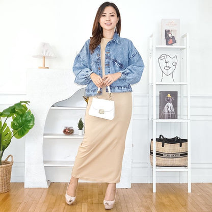 Pekanbaru Finely April Knit Inner Span/Dress Polos Panjang/Inne Polos