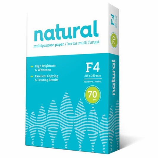 Pekanbaru Kertas Hvs | Print | Fotocopy Natural F4 70 Gsm (1 Rim)