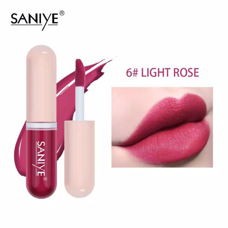 Pekanbaru Saniye Lip Tint Mini Matte Capsule Shape Liquid Lipstik Lipgross