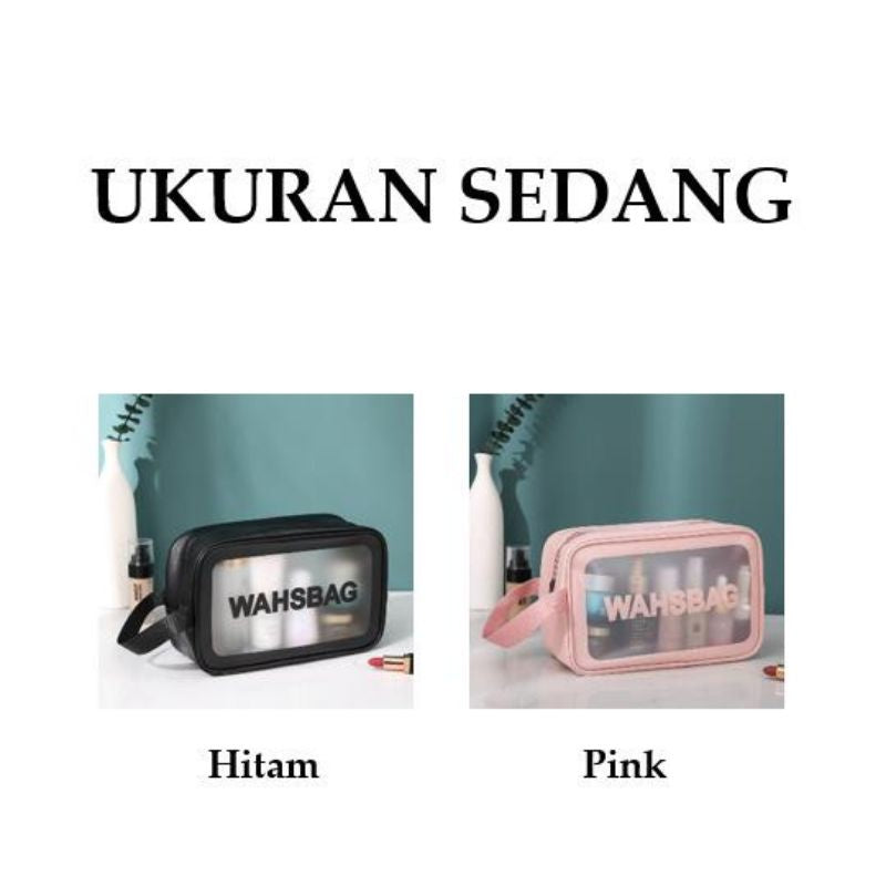 Pekanbaru Tas Kosmetik Washbag Travel Pouch Make Up Organizer Transparan