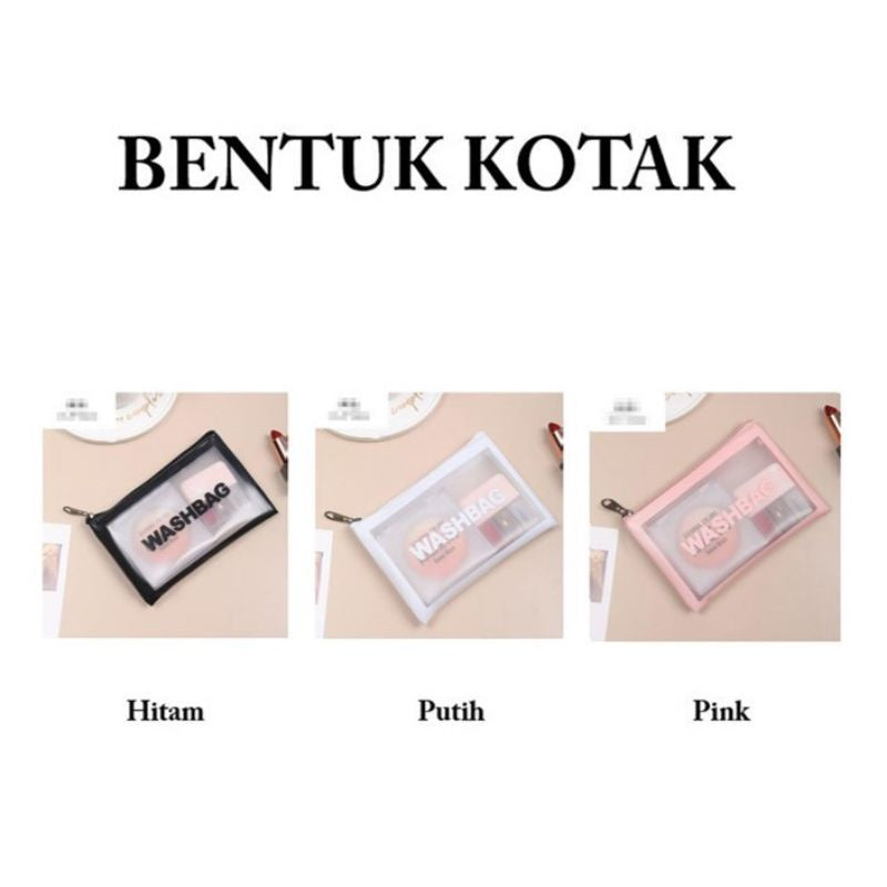 Pekanbaru Tas Kosmetik Washbag Travel Pouch Make Up Organizer Transparan