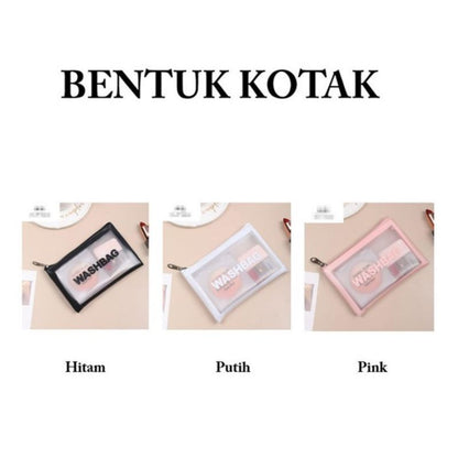 Pekanbaru Tas Kosmetik Washbag Travel Pouch Make Up Organizer Transparan