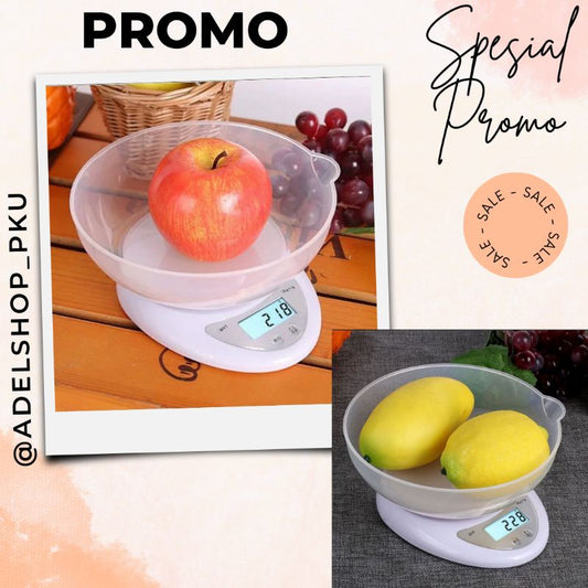 Pekanbaru (Free Mangkok) Timbang Mangkok Digital 5 kg / Timbangan kue timbangan serbaguna digital