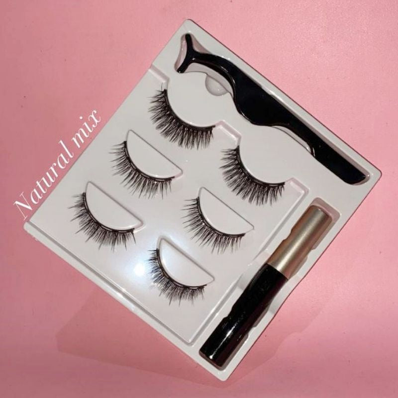 Pekanbaru Eyelash Magnetic 1 Set Lengkap Bulu Mata Magnet 3 Psg