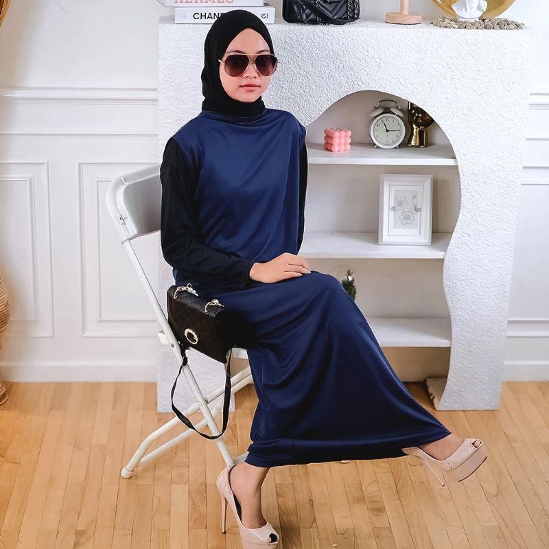 Pekanbaru Finely April Knit Inner Span/Dress Polos Panjang/Inne Polos