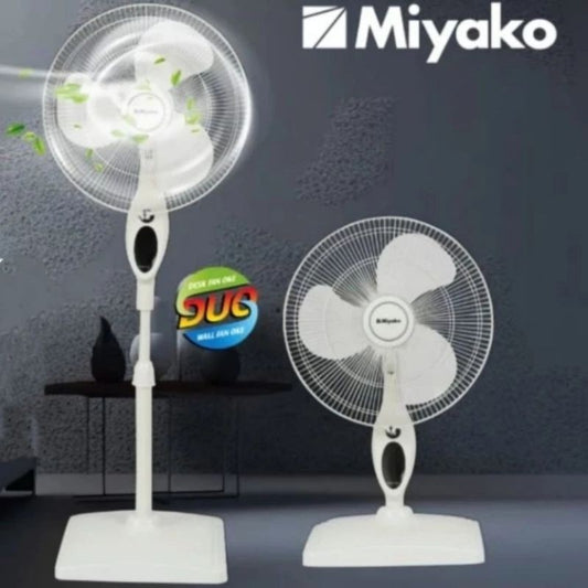 Pekanbaru Kipas Angin Miyako Kas-16 Kpw 16 Inch / Kas 16Kpw Stand Fan Dan Desk Fan Power Wind 2In1